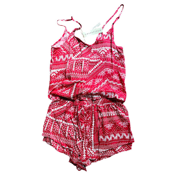 NWT LOVESTITCH Red short set - Picture 2 of 4